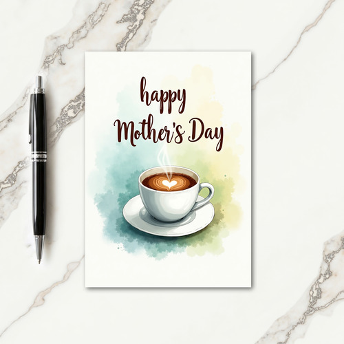 Heart Latte Mothers Day Card