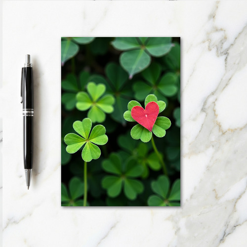 Heart Leaf Clover Find Card