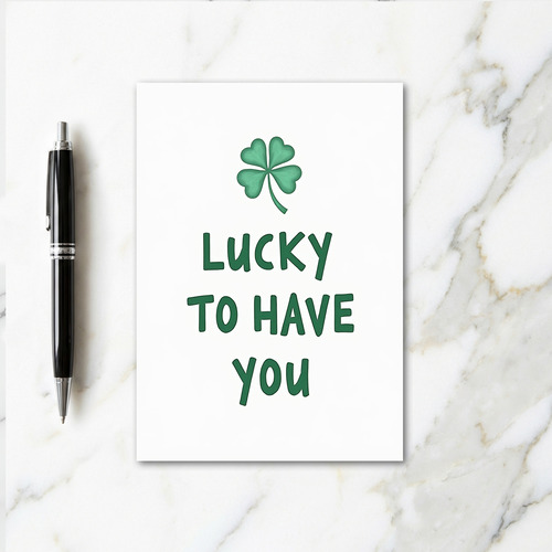 Heart Leaf Lucky You Card