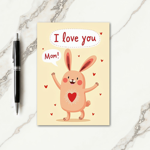 Heart Love For Mom Card