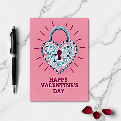 Heart Mosaic Valentines Day Card