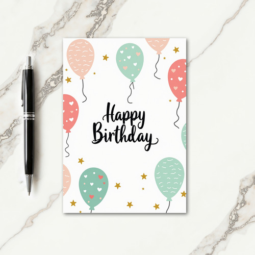 Heart Pattern Birthday Card