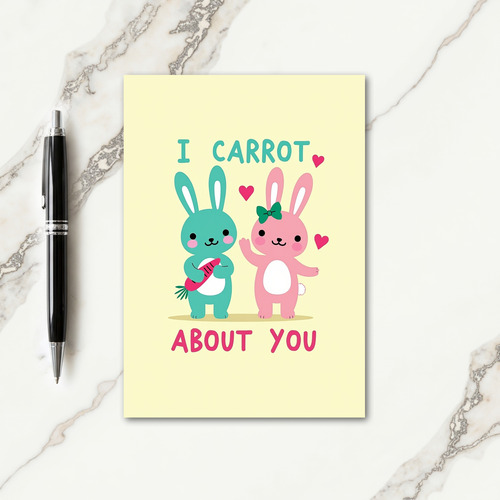 Heart Pattern Carrot About You Card