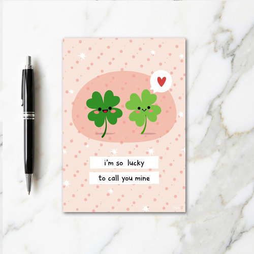 Heart Pattern Clover Love Card
