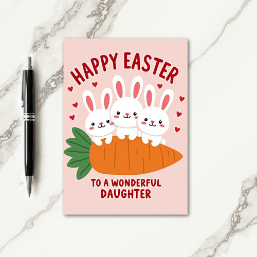 Heart Pattern Easter Card