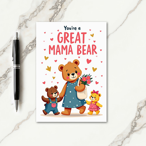 Heart Pattern Family Card