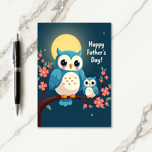 Heart Pattern Fathers Day Card