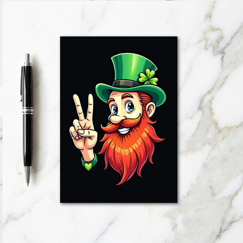 Heart Pattern Leprechaun Card