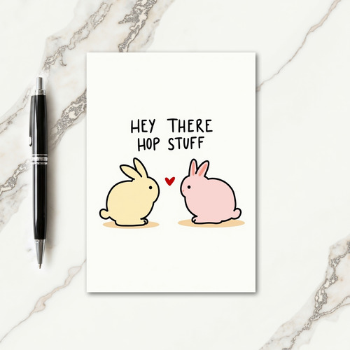 Heart Pattern Love Bunnies Card