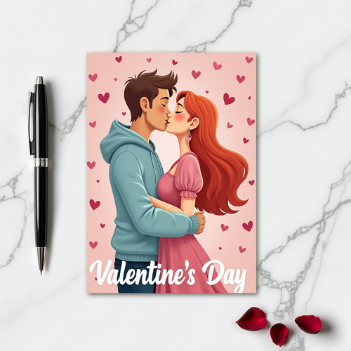 Heart Pattern Love Story Card