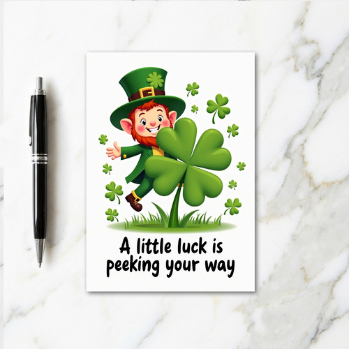 Heart Pattern Luck Card