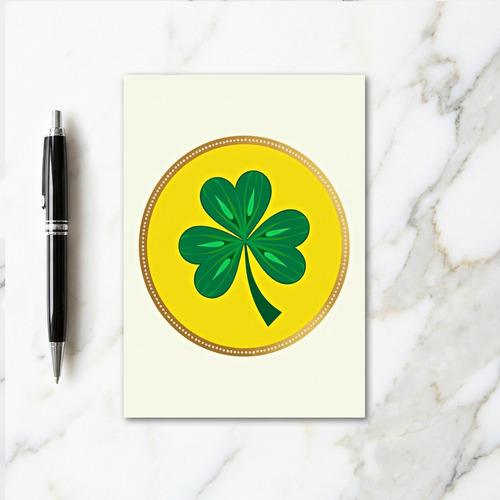 Heart Pattern Shamrock Card