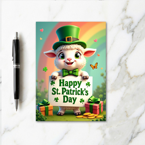 Heart Pattern St Patricks Day Card