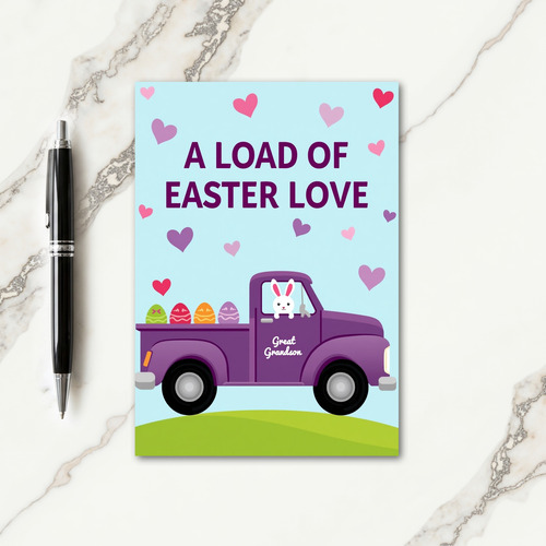 Heart Pattern Truck Card