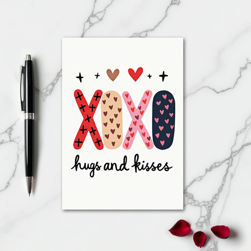 Heart Pattern Xoxo Card