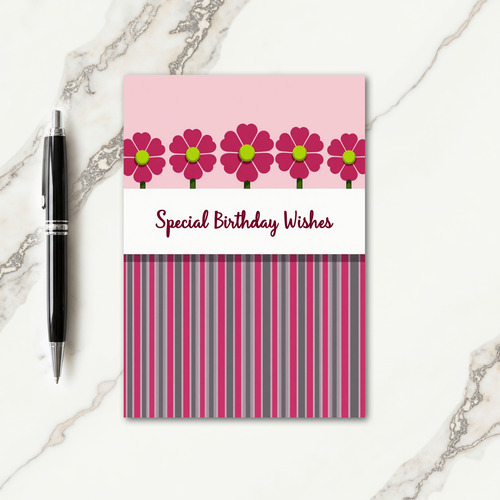 Heart Petal Birthday Card