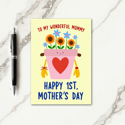 Heart Plant Pot Pattern Card