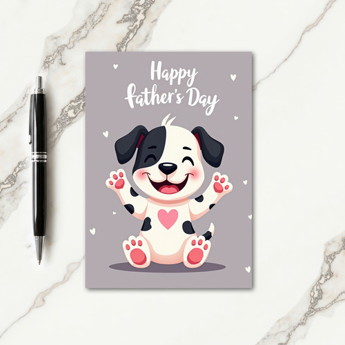 Heart Puppy Fathers Day Card