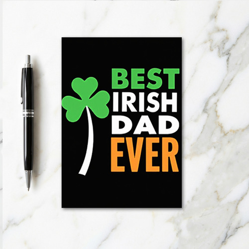 Heart Shamrock Best Dad Ever Card
