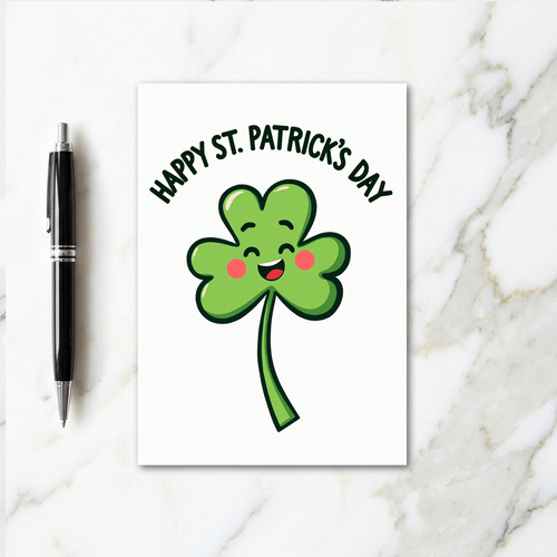 Heart Shamrock Holiday Card