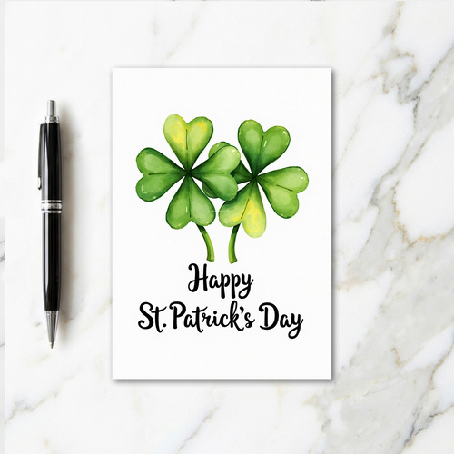 Heart Shaped Shamrock Card