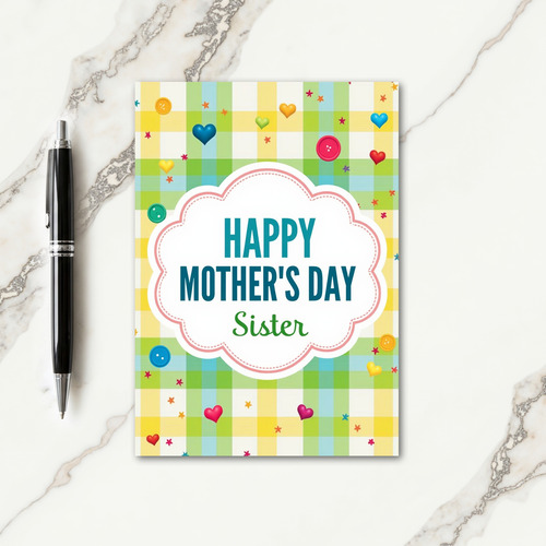 Heart Sister Mothers Day Card