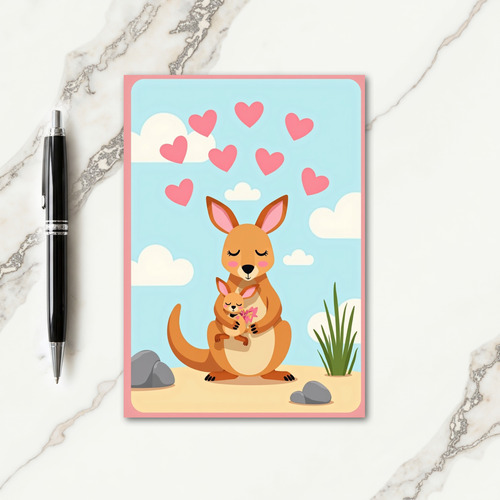 Heart Sky Marsupial Love Card