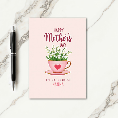 Heart Teacup Mothers Day Card
