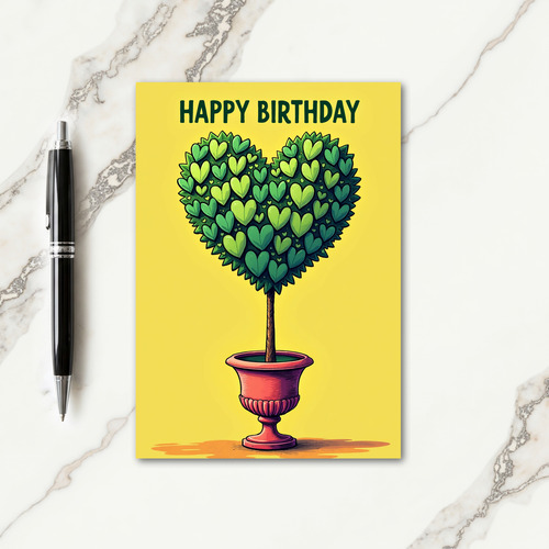 Heart Topiary Birthday Card