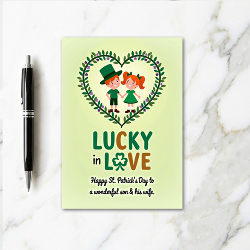 Heart Vine Love St Patricks Card
