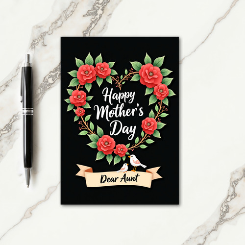 Heart Wreath Mothers Day Card