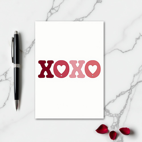 Heart Xoxo Pattern Love Card
