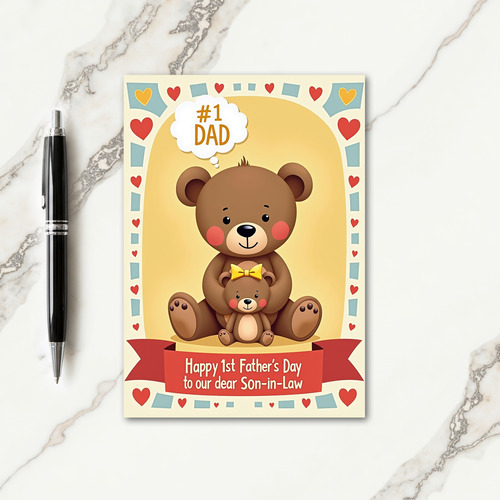 Heartfelt 1 Dad Bears Design Card