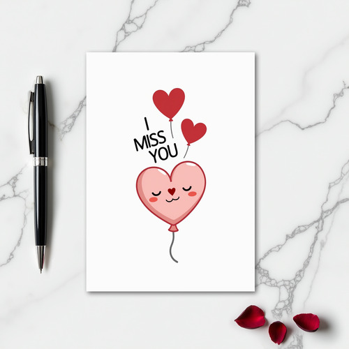 Heartfelt Balloon Miss You Card