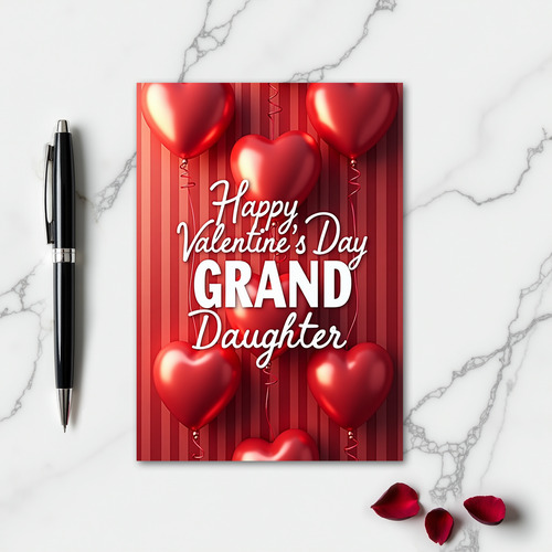Heartfelt Balloons Granddaughter Card