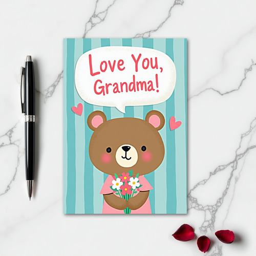 Heartfelt Bear Grandma Card