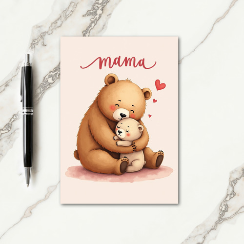 Heartfelt Bear Mom Mothers Day Card