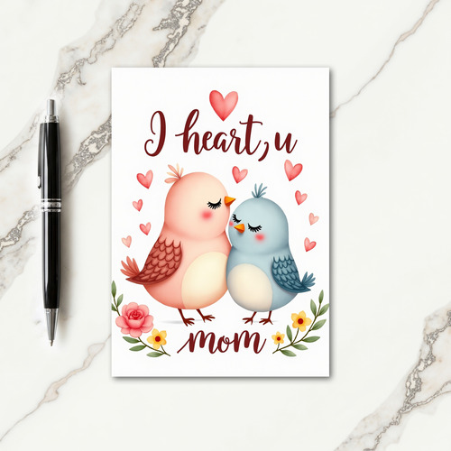 Heartfelt Birds Mothers Card
