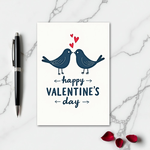 Heartfelt Birds Valentines Card