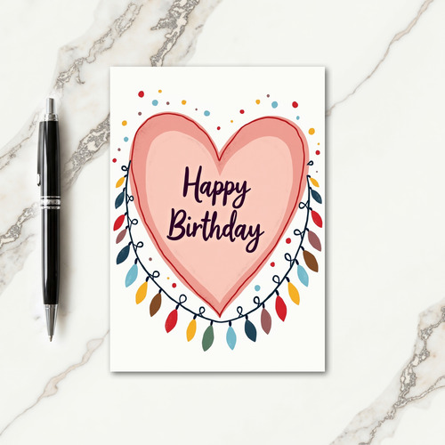 Heartfelt Birthday Heart Card