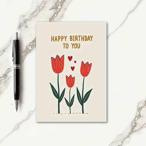 Heartfelt Bloom Birthday Card