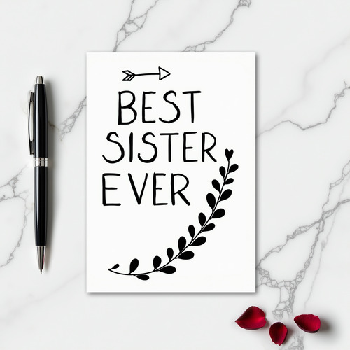 Heartfelt Botanical Sister Card
