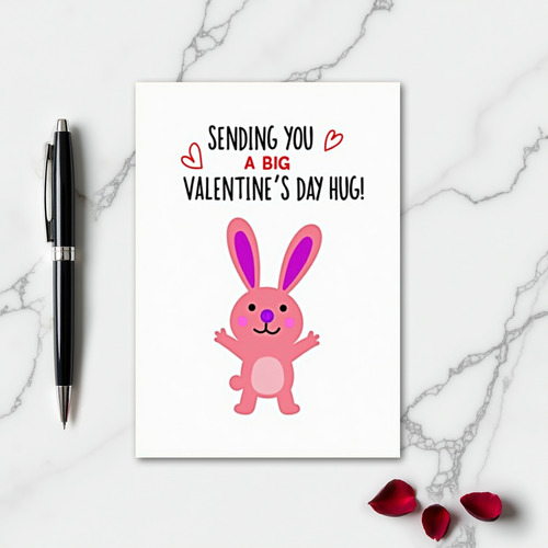Heartfelt Bunny Hugs Valentines Card