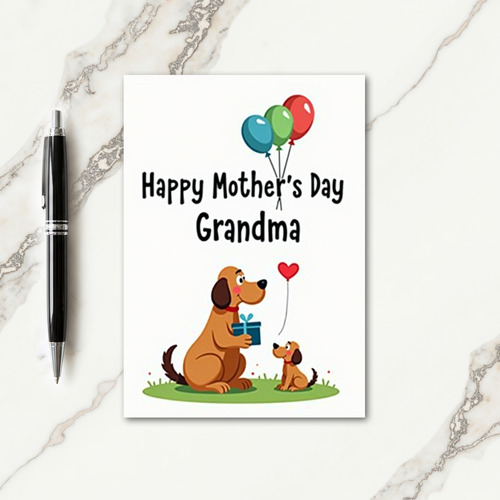 Heartfelt Canine Mothers Day Card