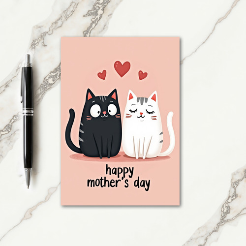 Heartfelt Cats Mothers Day Card
