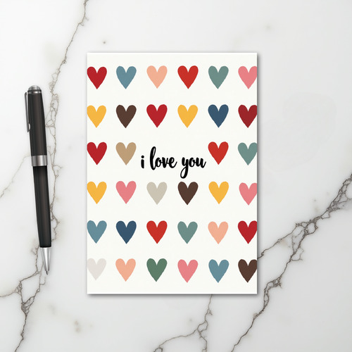 Heartfelt Colorful I Love You Card