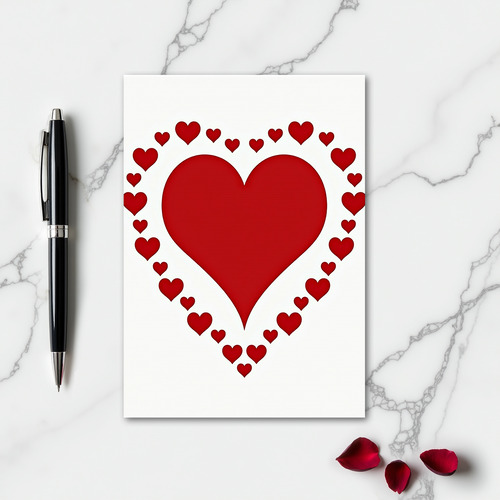 Heartfelt Crimson Love Card