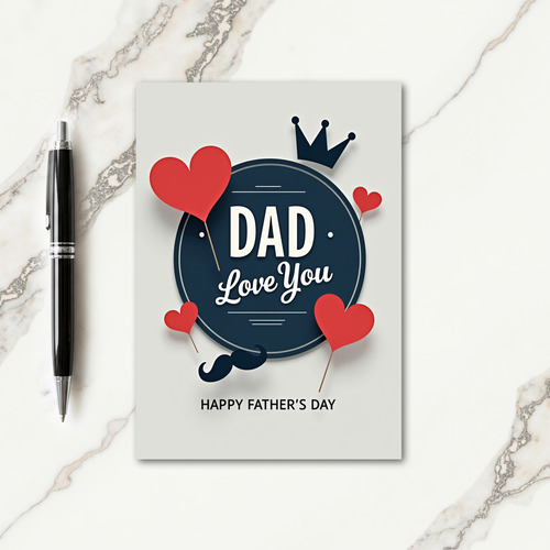 Heartfelt Dad Illustration Card