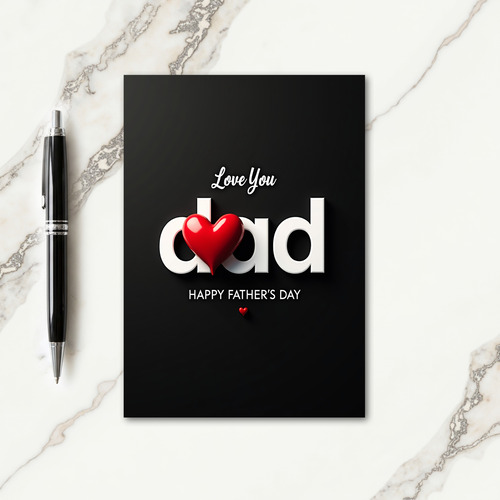 Heartfelt Dad Typography Card