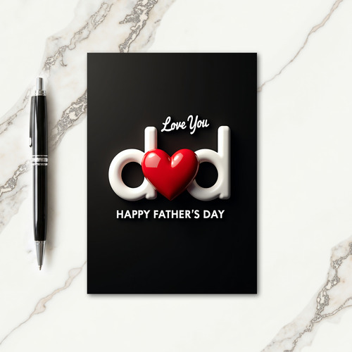 Heartfelt Dads Day Art Card